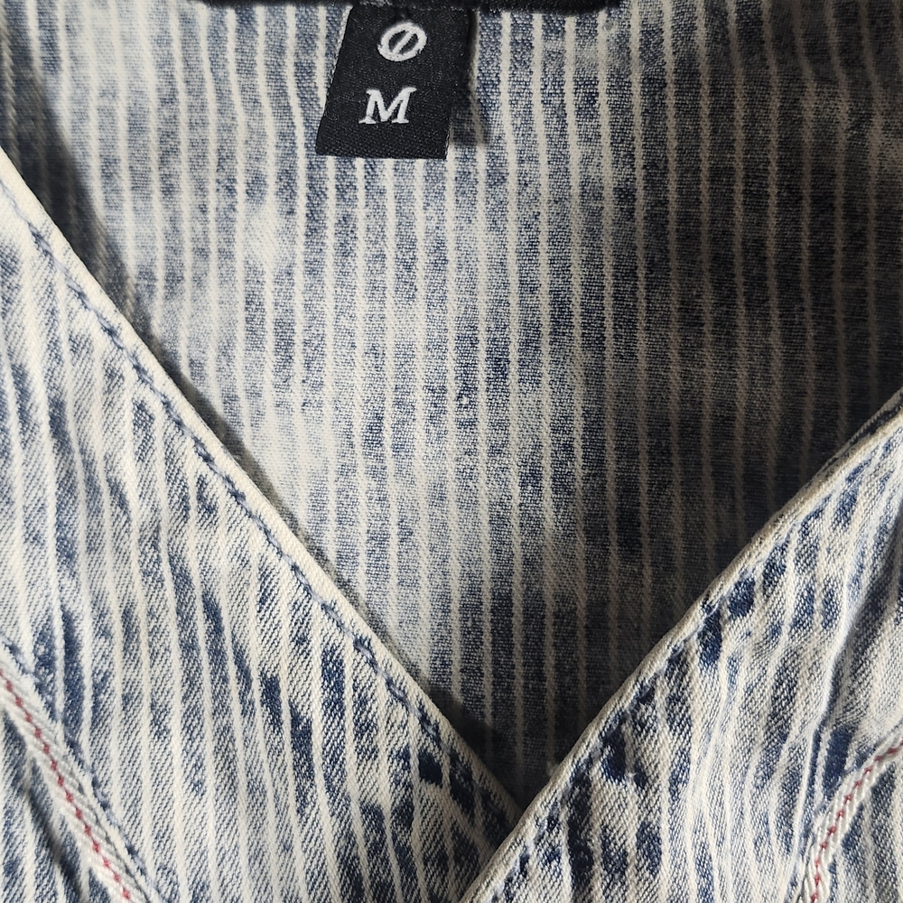 Square Zero Patchwork Baseball Tunic Distressed S… - image 4